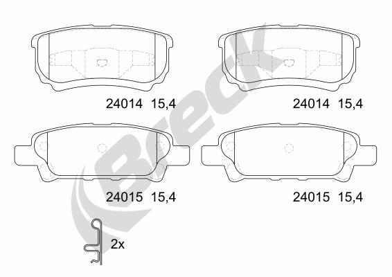 Set placute frana,frana disc 24014 00 702 10 BRECK